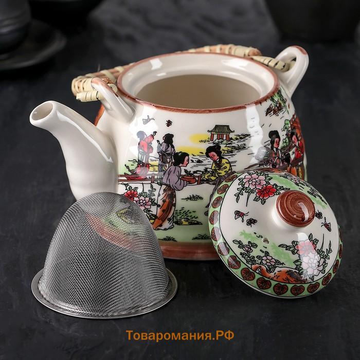 Чайник заварочный «Парк», 600 мл, с металлическим ситом, керамика