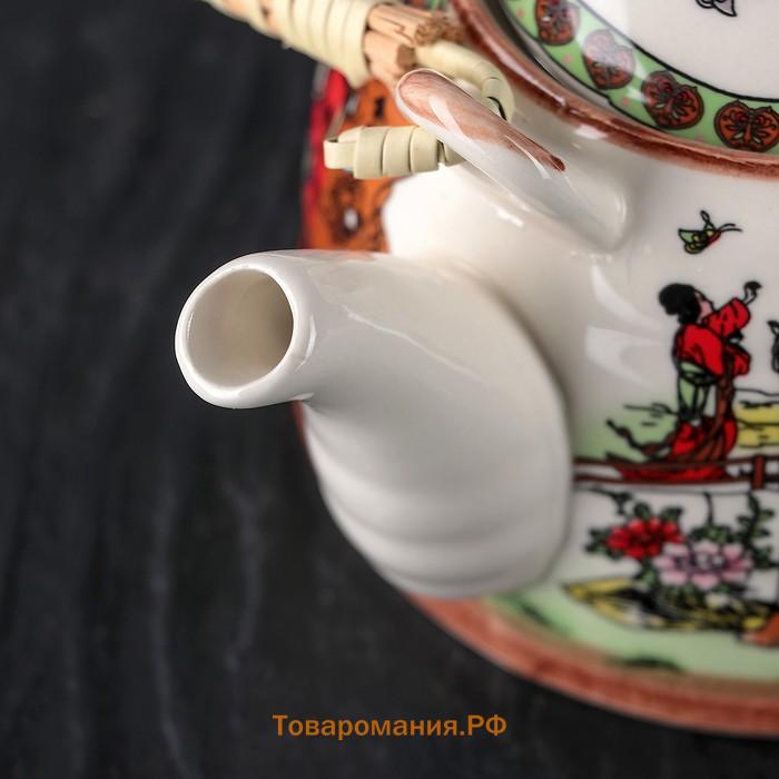 Чайник заварочный «Парк», 600 мл, с металлическим ситом, керамика
