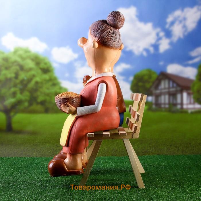 Садовая фигура из полистоуна «Бабка с дедкой», 54×48×22 см