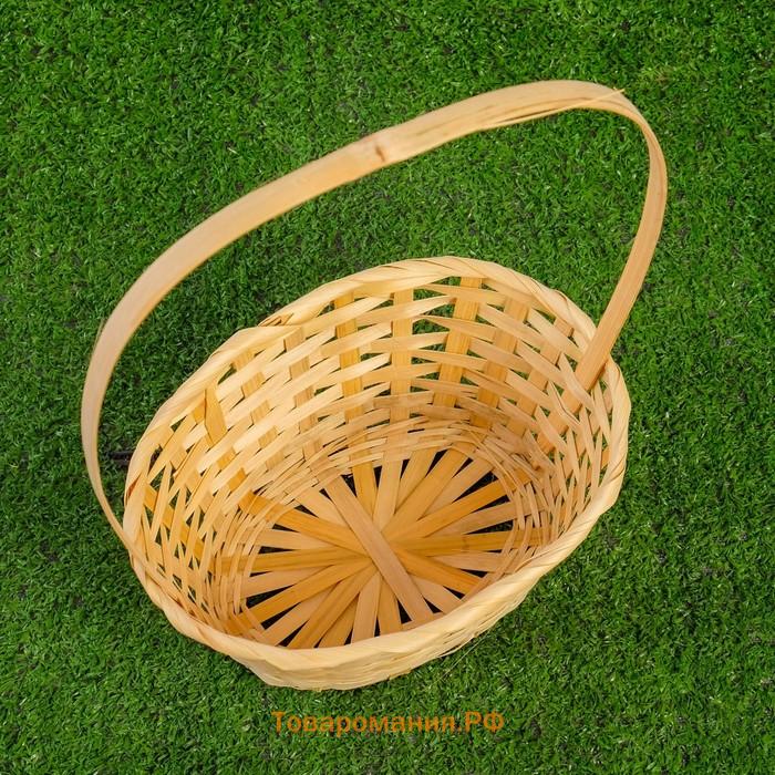 Набор корзин плетеных, бамбук, 22х18x10/34, 24х19x10/36, 27х21x10/38 см, 3шт, натур