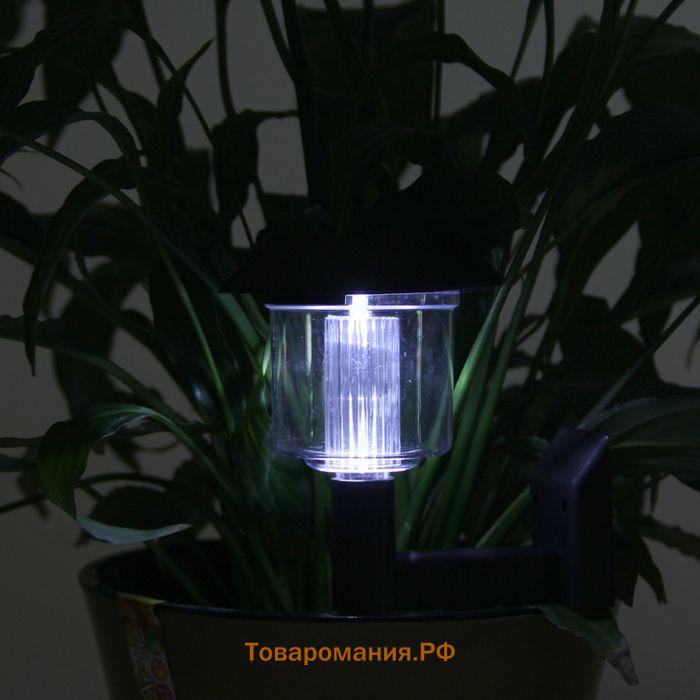 Садовый светильник на солнечной батарее «Ретро», 9×9×12.5 см, 1 LED, свечение белое
