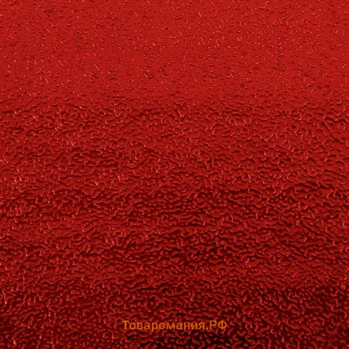 Бумага упаковочная фольгированная, красный, 50×70 см