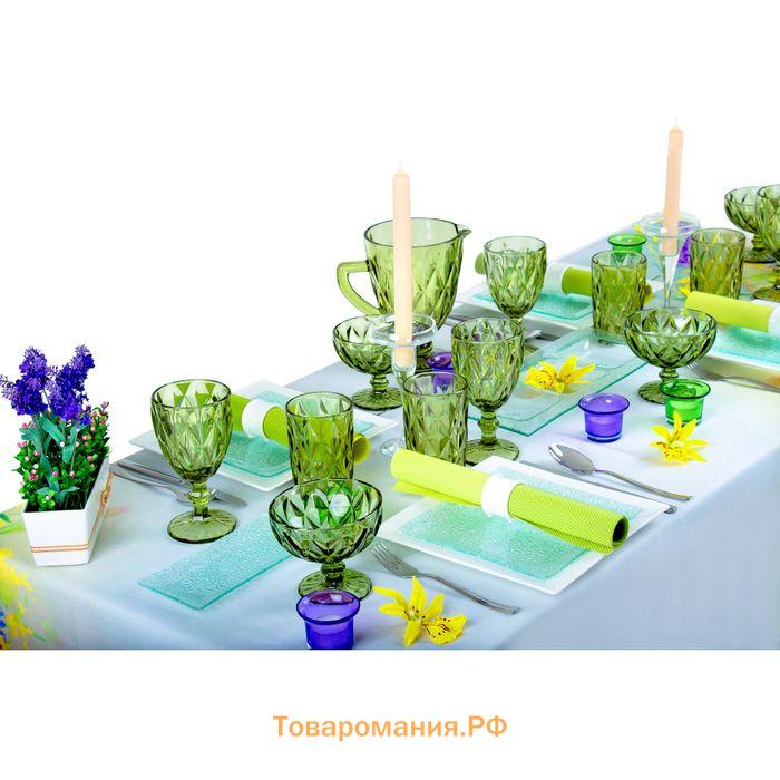 Набор стаканов Magistro «Круиз», 350 мл, 8×12.5 см, 6 шт., стекло, зелёный