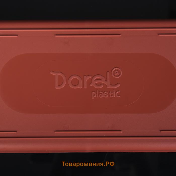 Набор горшков для цветов с поддоном Darel plastic, 750 мл, 73 см, 7 шт., терракотовый
