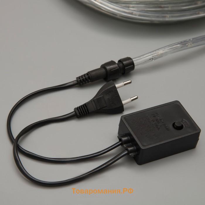 Гирлянда светодиодная, световой шнур Lighting, 10 мм, IP65, 20 м, 24 LED/м, 220 В, 8 режимов, свечение зелёное