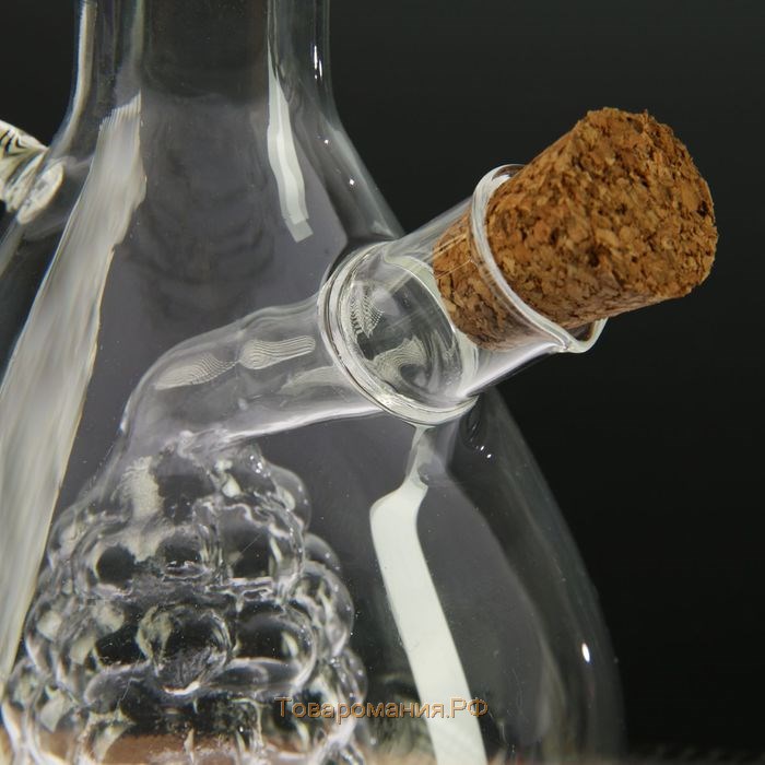 Бутыль стеклянная для соусов и масла 2 в 1 «Фьюжн. Виноград», 450/60 мл, 11×9,5×15,5 см
