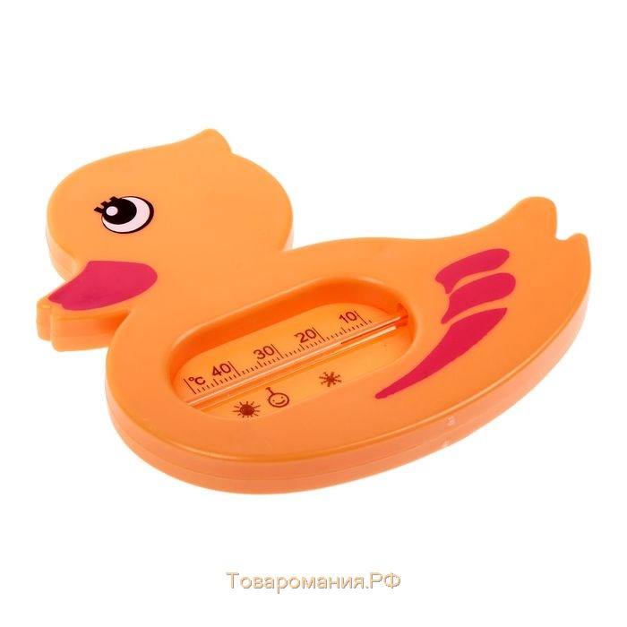 Термометр для ванной «Уточка», цвет оранжевый