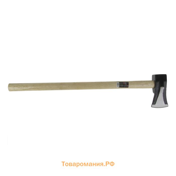 Колун кованый ТУНДРА, круглый железный клин, топорище из Гикори (орешник) 70 см, 2 кг