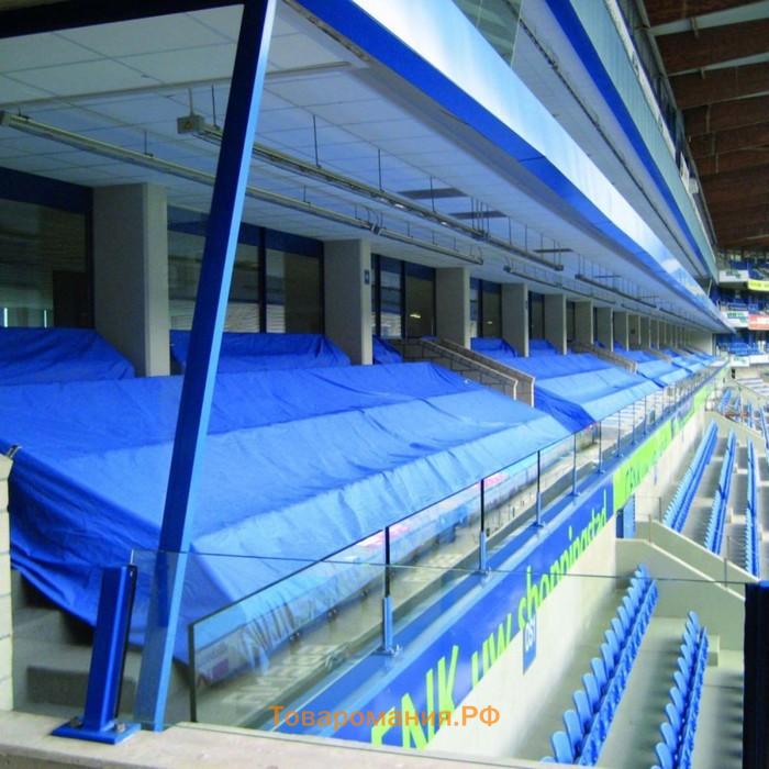 Тент защитный, 3×2 м, плотность 60 г/м², УФ, люверсы шаг 1 м, синий
