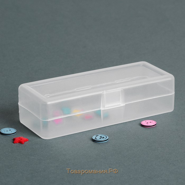 Контейнер для хранения мелочей, 12,5 × 5 × 3,3 см, цвет прозрачный