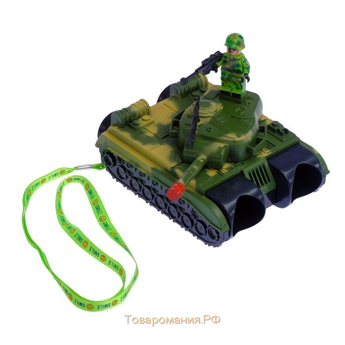 Бинокль «Танк», с ремешком и солдатиком, цвета МИКС