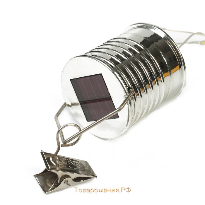 Садовый светильник на солнечной батарее «Лампочка», 8×14×8 см, 5 LED, свечение белое
