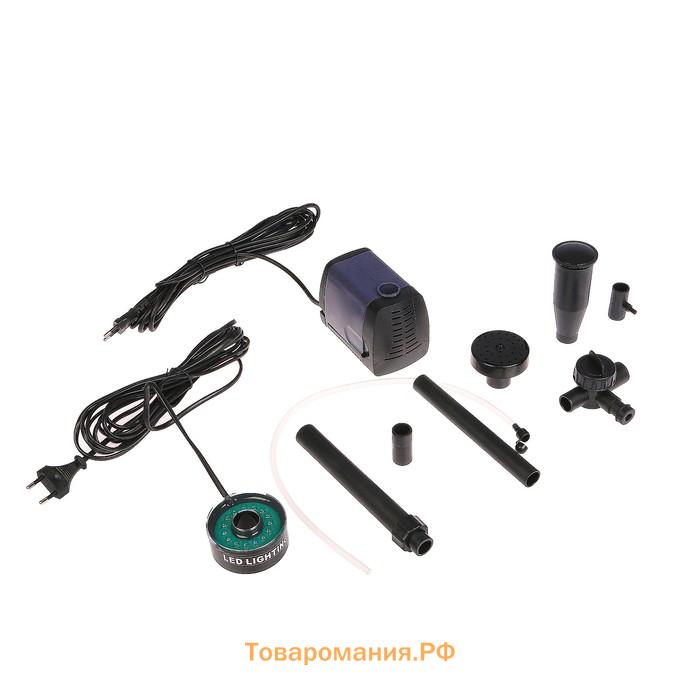 Фонтан садовый с подсветкой LED-3800FP, 40 Вт, h=2 м, 2000 л/ч, 15 LED-ламп