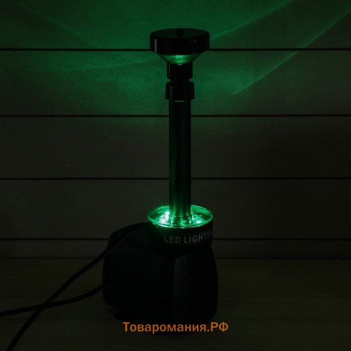 Фонтан садовый с подсветкой LED-3800FP, 40 Вт, h=2 м, 2000 л/ч, 15 LED-ламп