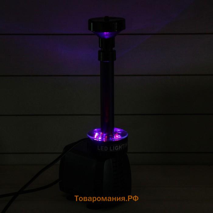 Фонтан садовый с подсветкой LED-3800FP, 40 Вт, h=2 м, 2000 л/ч, 15 LED-ламп