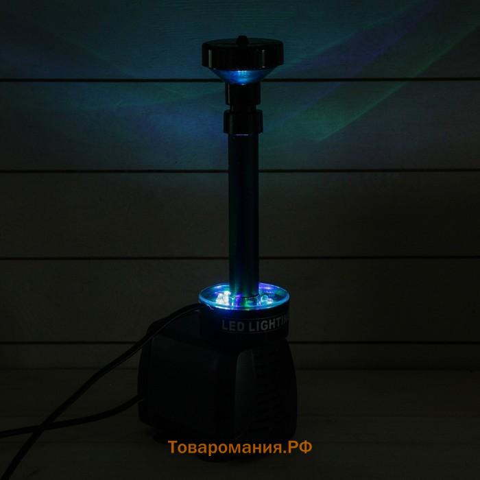 Фонтан садовый с подсветкой LED-3800FP, 40 Вт, h=2 м, 2000 л/ч, 15 LED-ламп