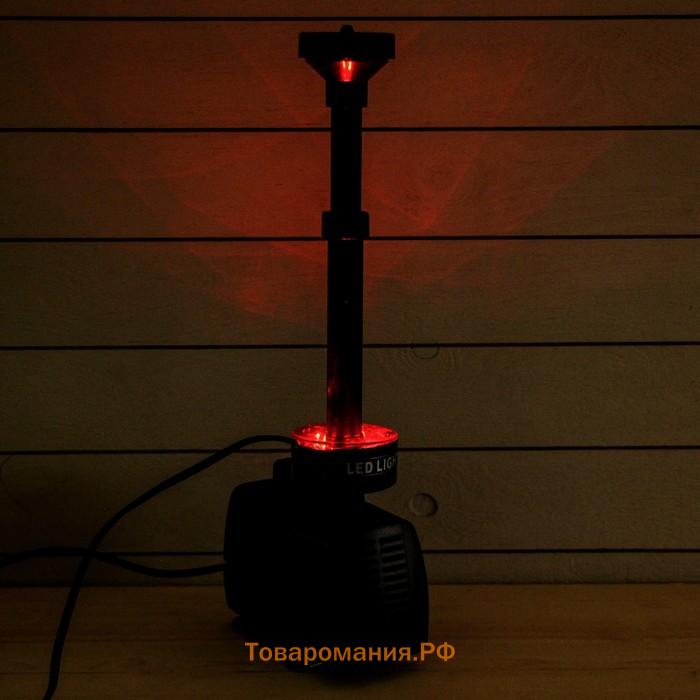 Фонтан садовый с подсветкой LED-5800FP, 40 Вт, h = 3 м, 3500 л/ч, 30 LED-ламп, кабель 5 м