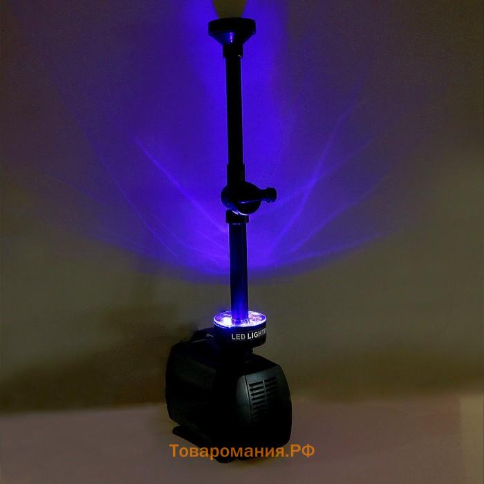 Фонтан садовый с подсветкой LED-10000FP, 100 Вт, h=6 м, 6500 л/ч, 30 LED-ламп, кабель 5 м