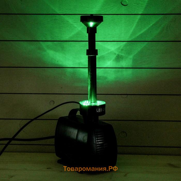 Фонтан садовый с подсветкой LED-10000FP, 100 Вт, h=6 м, 6500 л/ч, 30 LED-ламп, кабель 5 м