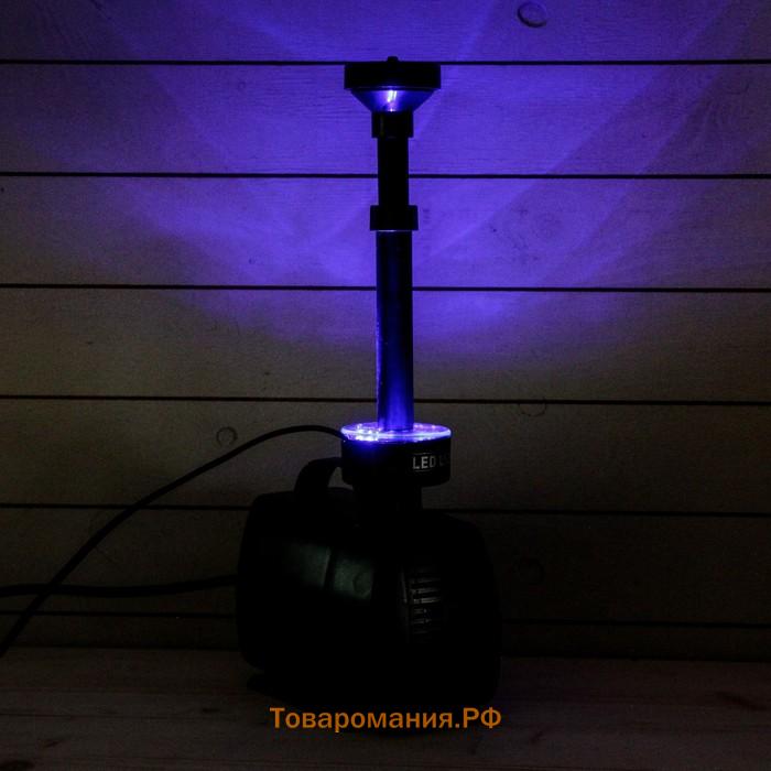 Фонтан садовый с подсветкой LED-10000FP, 100 Вт, h=6 м, 6500 л/ч, 30 LED-ламп, кабель 5 м