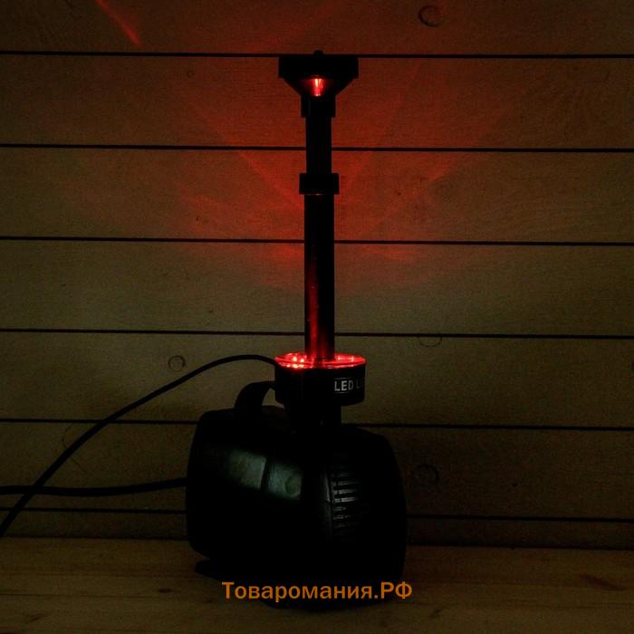 Фонтан садовый с подсветкой LED-10000FP, 100 Вт, h=6 м, 6500 л/ч, 30 LED-ламп, кабель 5 м