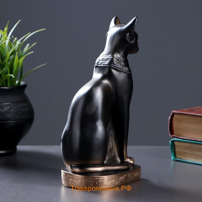 Фигурка гипс «Кошка египетская», бронза, 11×20×7 см