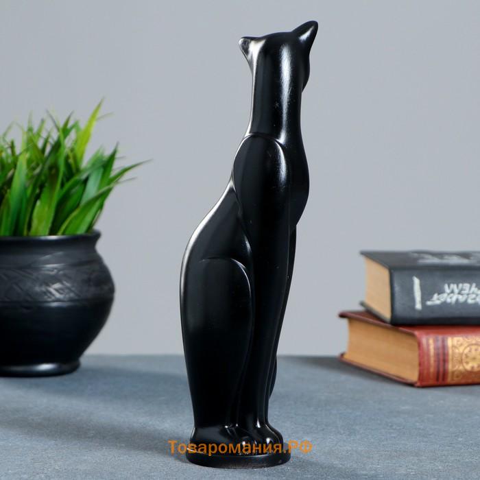 Фигурка гипс «Кошка Грация», чёрная, 6×7×23 см