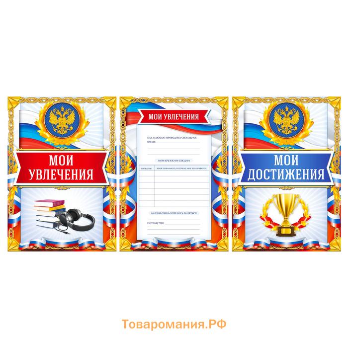 Папка школьная на кольцах «Портфолио школьника», 10 листов-разделителей, 24,5 х 32 см.