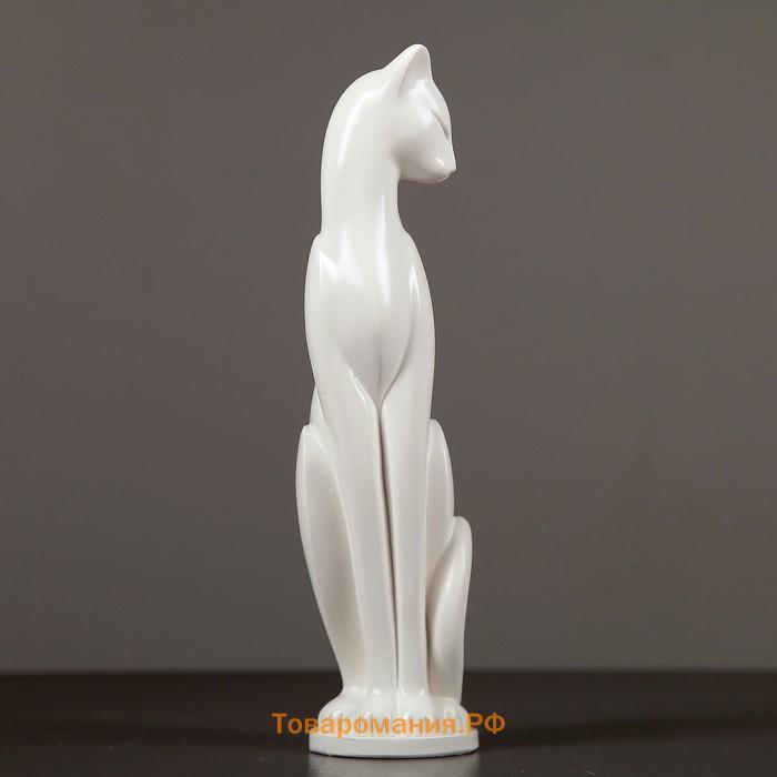 Фигурка гипс «Кошка Грация», белая, 6×7×23 см