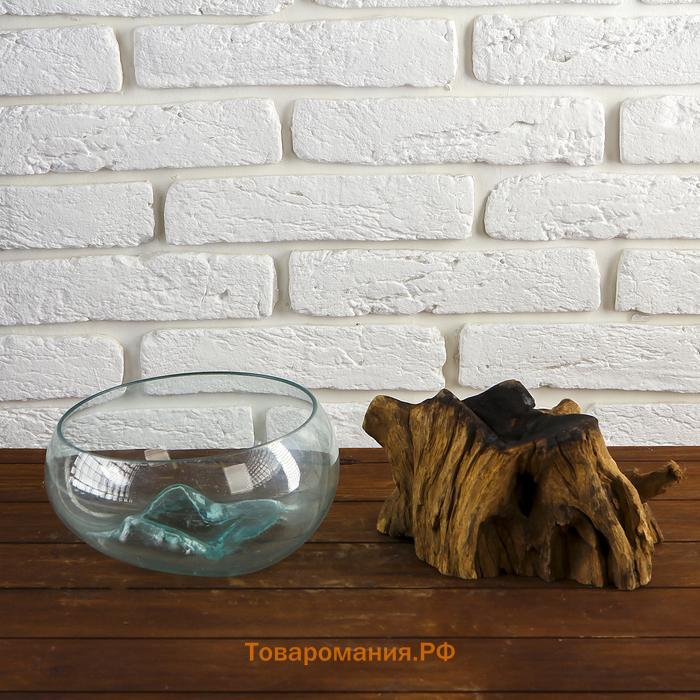Ваза на дереве «Забота», 20×25×25 см, стекло, МИКС