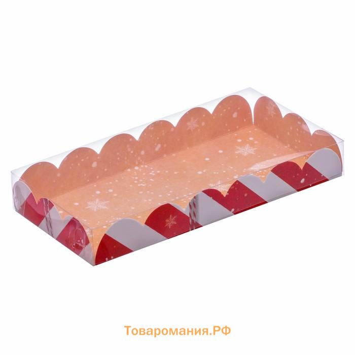 Коробка для кондитерских изделий с пластиковой крышкой «Волшебных моментов», 21 х 10,5 х 3 см