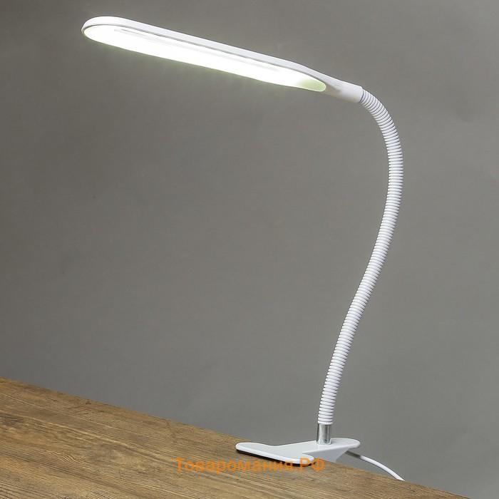 Светильник настольный на прищепке «Офисный белый» 24LED USB 11×7.5×60.5 см RISALUX