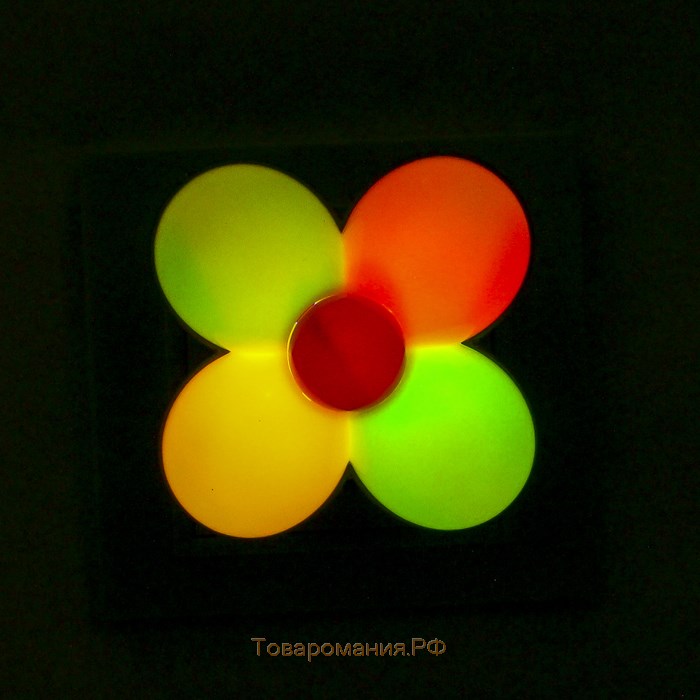 Ночник пластик "Ромашка" LED бело-синий 8х5х8 см RISALUX