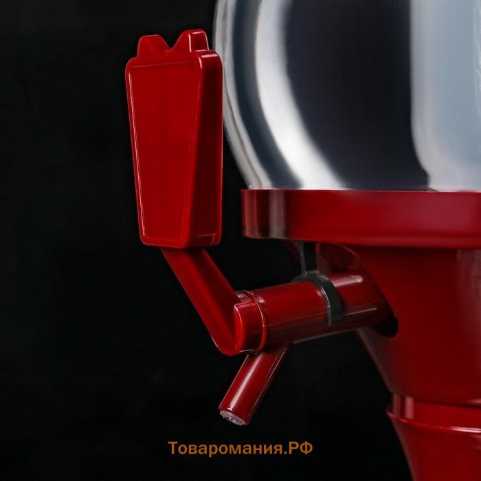 Башня пивная «Сфера», 3 л, колба для льда, пластик, красная