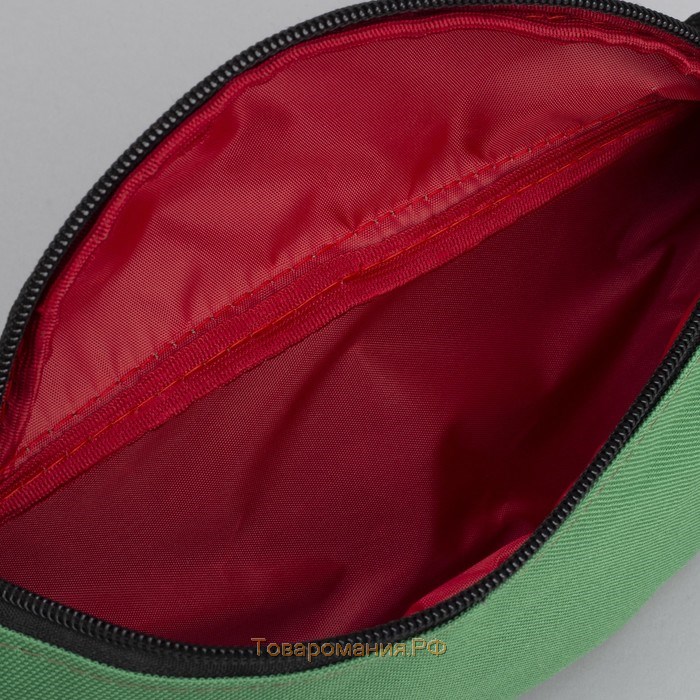Поясная сумка на молнии, цвет зелёный