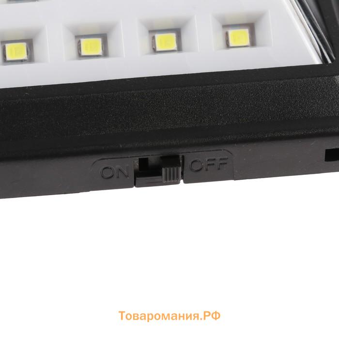Садовый светильник на солнечной батарее, накладной, 40 LED, свечение белое