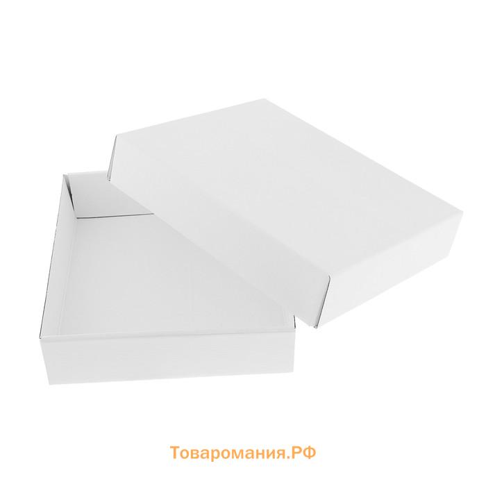 Коробка сборная, без печати, крышка - дно «белая» без окна 29×23.5×6 см