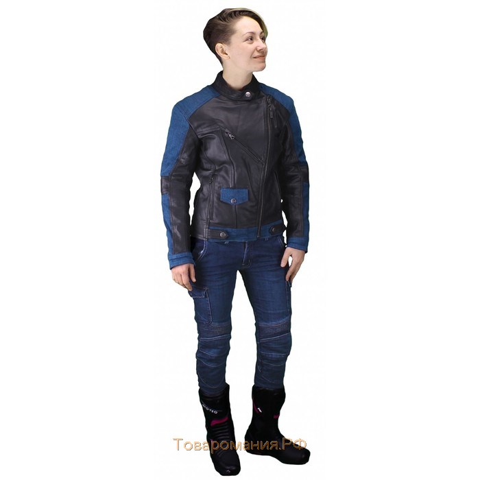 Куртка женская кожаная-джинс Teacher Jeans, размер S