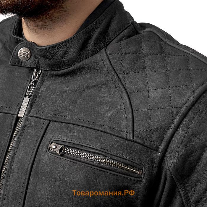 Куртка кожаная Armada, размер 4XL, чёрная