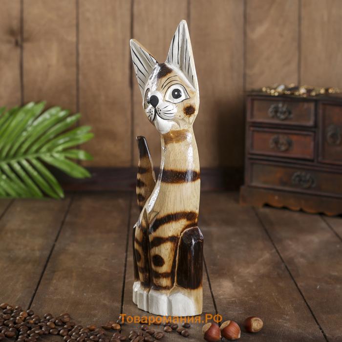 Сувенир дерево "Полосатая кошка" 4,5х9х30 см