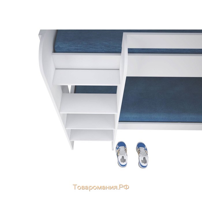 Кроватка 2-х ярусная Polini kids Simple 5000, цвет белый