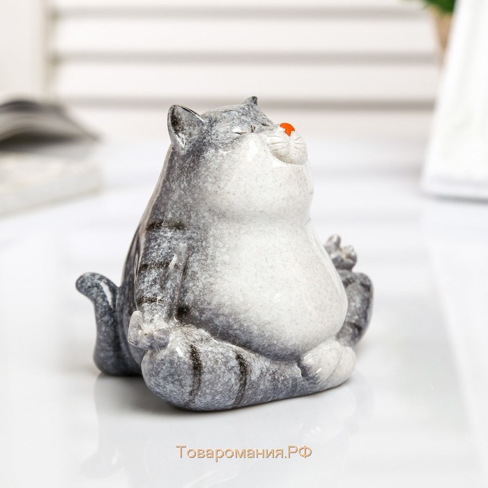 Фигурка полистоун лак «Котик-йог», 10×7.5×9 см, МИКС