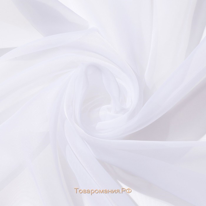 Тюль «» 135×150 см, цвет белый, вуаль, 100% п/э