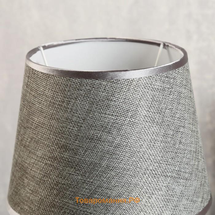 Лампа настольная «Кредо» 1×40 Вт E14 серый 20×20×34 см RISALUX