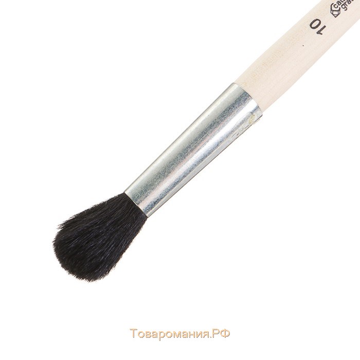 Кисть Белка круглая №10 (диаметр обоймы 10 мм; длина волоса 30 мм), деревянная ручка, Calligrata