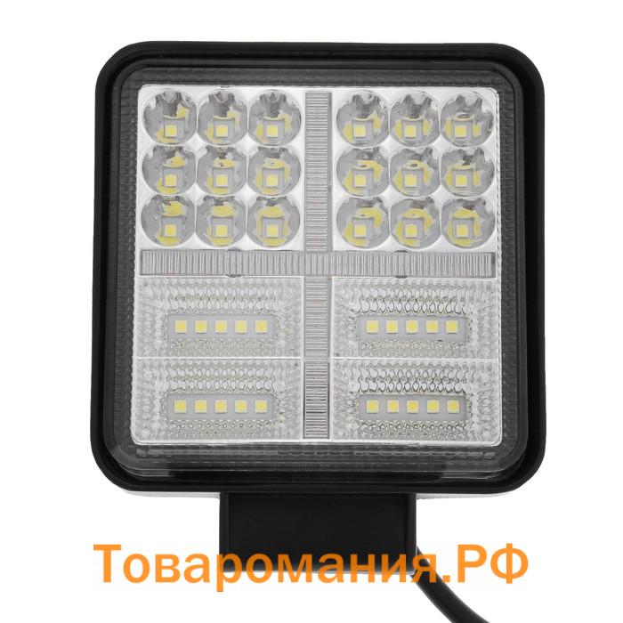 Противотуманная фара, 9-30 В, 54 LED (38 белых, 16 желтых), IP67, 162 Вт, направленный свет