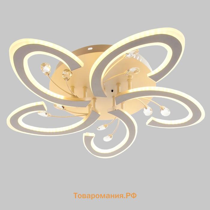Люстра с ПДУ "Флоренция" LED 80Вт 3 режима 3000-6000К белый 60х60х9 см BayerLux