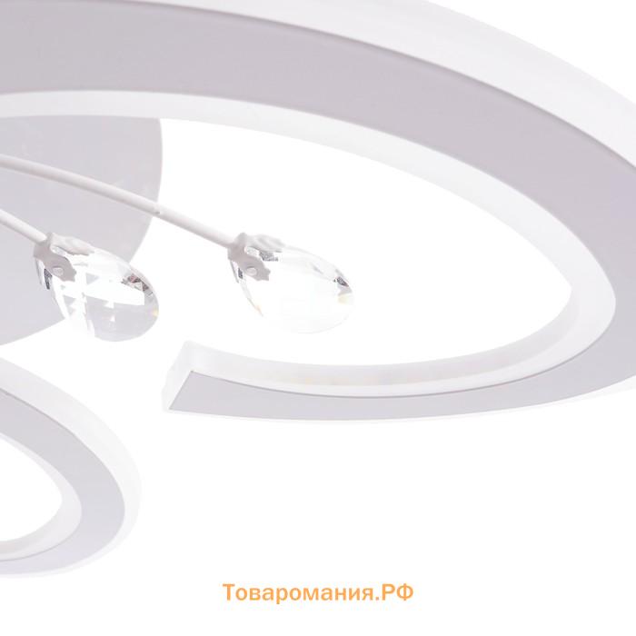 Люстра с ПДУ "Флоренция" LED 80Вт 3 режима 3000-6000К белый 60х60х9 см BayerLux