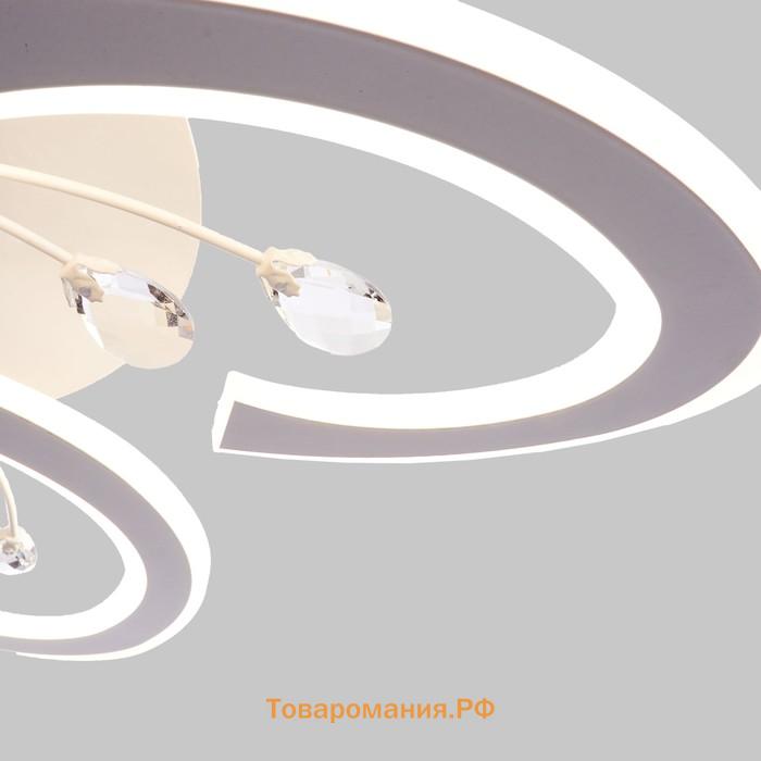 Люстра с ПДУ "Флоренция" LED 80Вт 3 режима 3000-6000К белый 60х60х9 см BayerLux