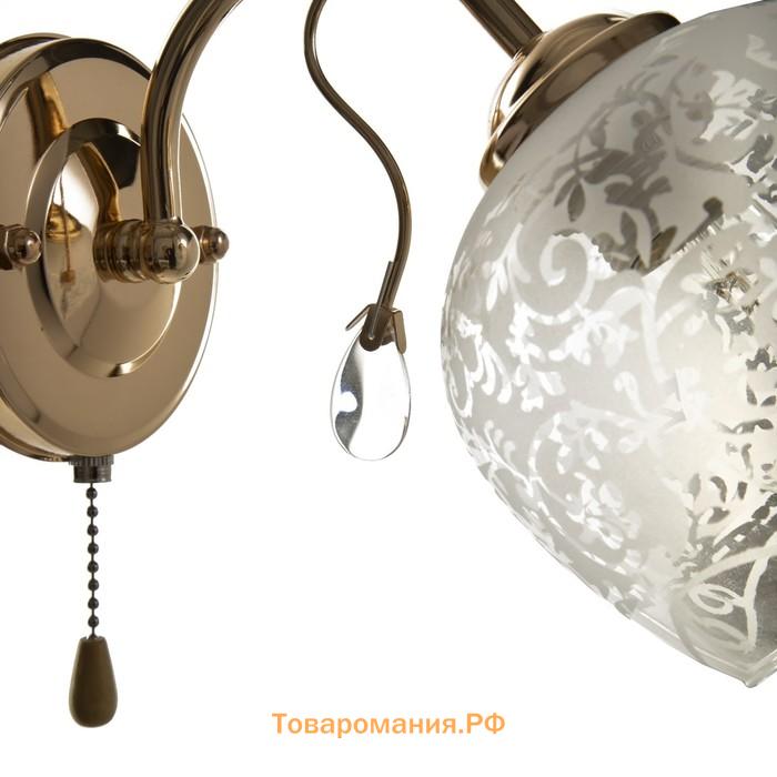 Бра "Ариель" 1х40Вт E27 белый-золото 18х15х18 см.
